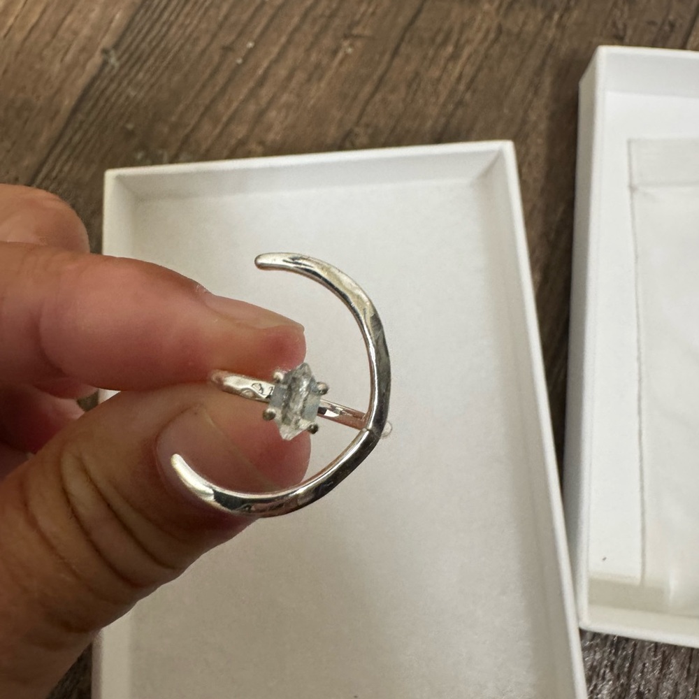 James Michelle Silver Moon Eclipse Herkimer Diamo… - image 2